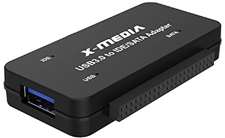 X-MEDIA XM-UB3235S V2 USB 3.0 to IDE SATA Adapter Converter, External Hard Disk Reader/Adapter - Support 2.5/3.5-Inch HDD/SSD Hard Disk Drive