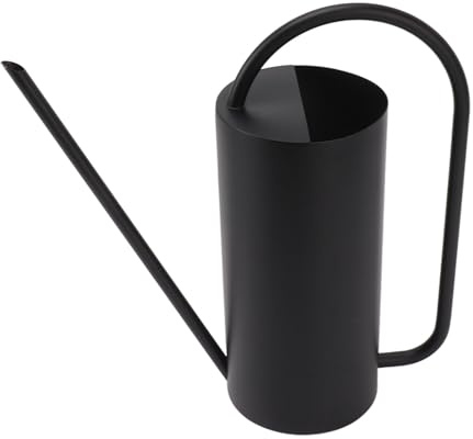Vattenkanna 1 500 ml inomhus bonsai vattenkanna utomhus lång pip växtbevattning, modernt rostfritt stål trädgårdsredskap växt vattenkanna för inomhusväxter (svart)