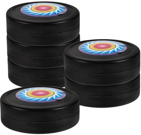 KICHOUSE 6stücke Floorhockey-Puck Plastik-Hockey-Puck Hockey-übungspuck Für Training Und Spiel Geeignet Für Innen Und Außenbereich Schwarz Für Rollhockey Und Streethockey-Spiele