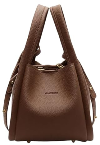 EEJBYTDI Beuteltasche für Damen, Vintage-Beuteltasche, Leder-Beuteltasche, Vintage-Schulterbeuteltasche für Damen (Brown)
