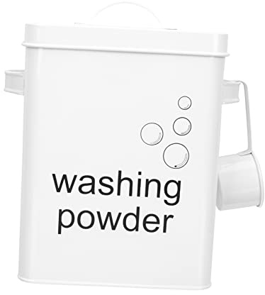 CALLARON Cubo De Almacenamiento De Detergente Con Organizador De Lavandería De Hierro Para Polvo De Lavado Lavandería Elegante