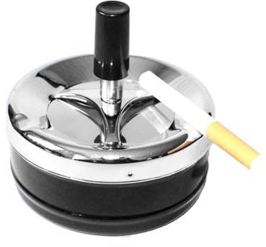 Posacenere per esterni, posacenere con coperchio per esterni, posacenere girevole per esterni, posacenere senza fumo, grande in acciaio inox, per casa, ufficio, balcone, feste, all'aperto