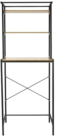 Toilet Storage Unit 3-tier Bathroom Storage Shelf Washer and Dryer Storage Rack Bathroom Space Saving Organizer Rack,Adjustable Rubber Feet,Protective Covers,For Bathrooms,Laundry Rooms,Balconies,Porc