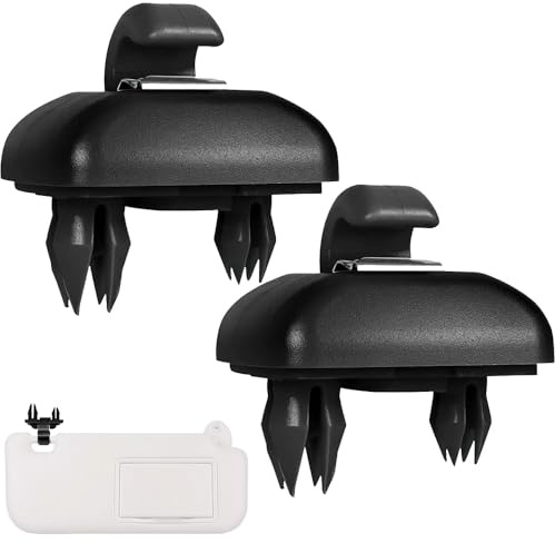 HABNI 4 Clips Para Parasol (Negro), 4 Unidades De Soporte Para Visera De Sol, Para Audi A3 A4 A4 8P A1 A7 B7 B8, Clip Para Parasol De Coche, Gancho Accesorio, Clip De Gancho Para Parasol