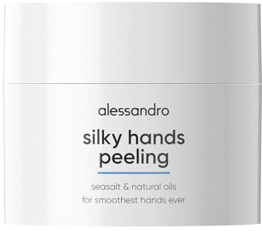 alessandro Silky Hands Peeling - Handpeeling für weiche, strahlende Hände - Mit Meersalz & natürlichen Ölen - Handpflege für trockene Haut - Vegan - 50 ml