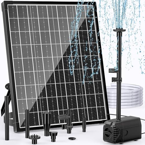 POPOSOAP Solar Pond Pump 20W for Garden Pond Fountain