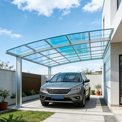 Paneles de policarbonato para invernaderos, láminas de policarbonato transparente para techos de jardín e invernaderos en cualquier clima, excelente transmisión de luz(Clear,0.6x10m/1.97x33ft)