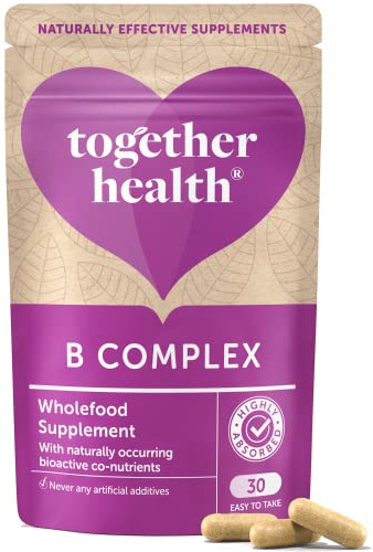 B-Vitamin Complex – Together Health – Whole Food Nutrients - 8 Essential B Vitamins - Vitamin C – Vegan Friendly – Made in The UK – 30 Vegecaps