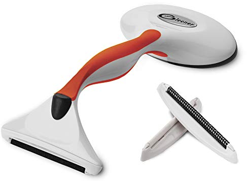 Gleener Rasa pelucchi e spazzola levapelucchi senza batterie, pettine definitivo per maglioni, per vestiti e mobili (Arancione)