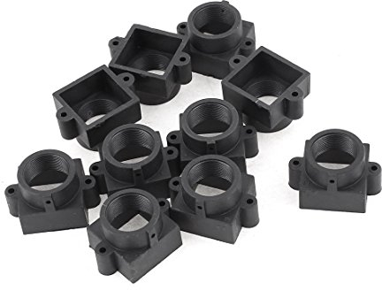 sourcing map 10 Stücke S Halterung M12 Board Objektivhalter 20mm Schraubenabstand Schwarz für CCTV Kamera