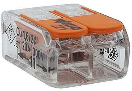 Pot de 50 bornes de connexion automatique 2 entrées S221