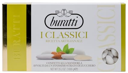 Buratti Confetti Dragées à l'amande Entière Blanches 1 Kg