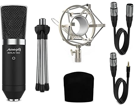 Audibax Berlin 1800 Silver Pack Microfono Studio Gran Diafragma