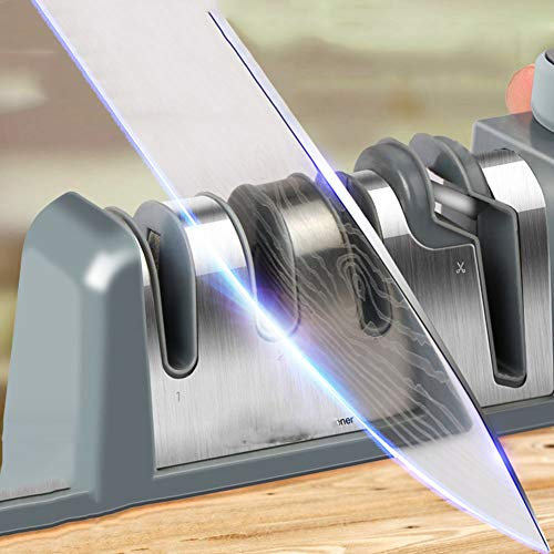 Afilador De Cuchillos De Cocina, Cuatro En Uno Nuevo DiseñO 360 ° Plegable Ampliamente Aplicable Fondo Antideslizante Mango ErgonóMico Kitchen Knife Sharpener