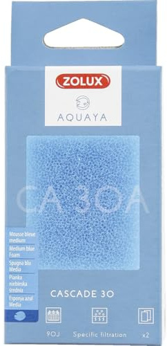 Zolux Cascade 30 Lot de 2 filtres en éponge Bleu marine