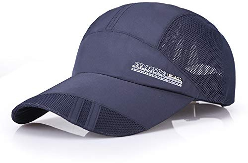BEISIJIA Ultratunn snabbtorkande UV-solskyddande baseballkeps, nät ventilerande, utomhussport, löpning, mössa, unisex, marinblå, one size