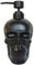 Caahanjia Keramik-Seifenspender mit Totenkopf-Motiv, nachfüllbar, Halloween, Flüssigseifenspender für Badezimmer und Küche, Halloween-Totenkopf – Schwarz