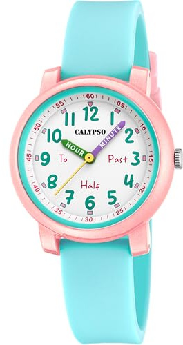Calypso Kinderuhr Analog - Kautschuk Blau - Quarzwerk - Robustes Glas - Wasserdicht 5 ATM - My First Watch - K5827/3