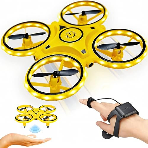 SGM-H01, Mini Drone, Gesture Control Drone for Kids, Rc Quadcopter, 360° Flips 2.4G Hand Gesture Gravity Remote Control, Led Light, Gravity Sensor for Children Over Six Years Old