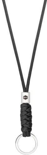 SENLLY Schlüsselanhänger für Schlüssel, Handy, Ausweishülle, Geflochtenes Paracord-Design Umhängeband Schlüsselband mit Edelstahl-Hardware