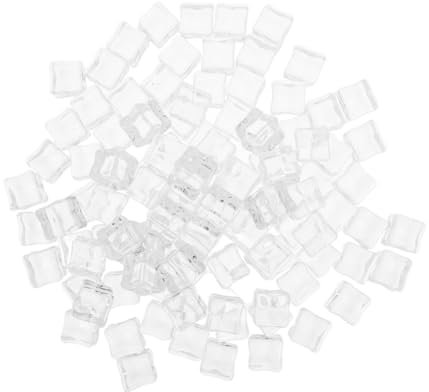 ABOOFAN 50pcs Acrylic Fake Ice Cubes Reusable Ice Rocks for Vase Fillers, Table Scatters Wedding Photography Props