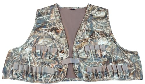 UnderAlert Upland Hunting Vest for Men with Game Pouch, Shell Loops and Pockets, Bird Hunting Vest for Pheasant, Dove, Squirrel or Turkey, Adjustable Size, Lightweight and Comfortable, Camo
