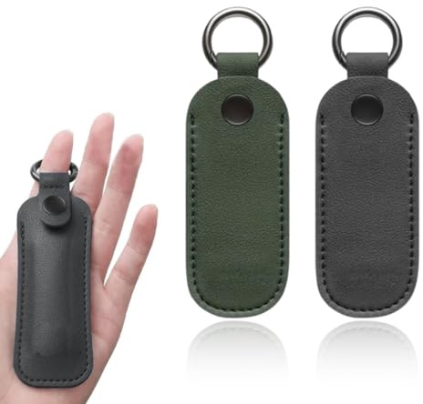 DORKIN Estuches de llaves para hombre, Juego de 2 fundas protectoras blandas para memorias USB, color negro y verde.