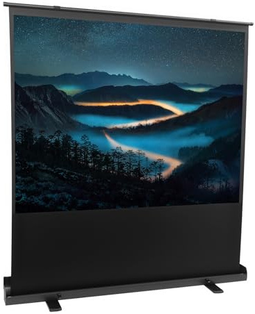 MEELRYD Tenda a rullo per proiettore da 80 pollici, per home theater, ufficio