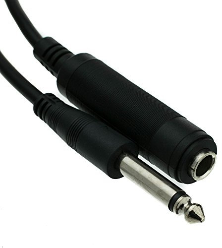 CableWholesale 1/4 Inch Mono Extension Cable, 6 feet 1/4 Male to 1/4 Female Plug for Electric Instruments (Guitar, Keyboard, Amplifier, Speakers, Synthesizers)