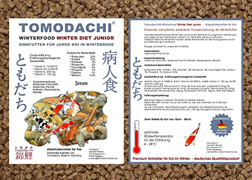 Winterfutter Koi Sinkfutter Tosai Koifutter kleine Fische energiereich arktische Rohstoffe gutverdaulich bei Kälte Koiwinterfutter Junior 3mm 5kg