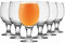 Rink Drink Snifter Beer Glasses - Tulip Style Glass for Real Ale and IPA - Dishwasher Safe - 400ml - Pack of 6