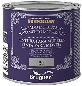Rust-Oleum Bruguer Pintura para Muebles Metalizada Plata 500 ml