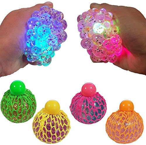 Tobar Glitter Squishy Mesh Squish Squeeze Stress Ball Toy, Ottavino