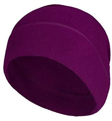 Arcweg Wintermütze Herren Sport Radmütze Damen Elastisch Beanie Thermo Laufmütze Winter Mütze Kopfbedeckung Skimütze Fleece Cap für Laufen Skifahren Radfahren Snowboarden Violett