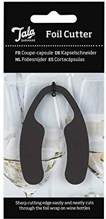 Tala Barware Soft Touch Foil Cutter with Grip Handle, Essential Tool for Removing The Protective foil on Wine Bottles