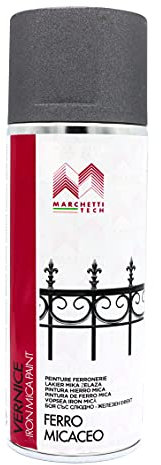Marchetti Tech - Vernice Spray - Smalto Acrilico Professionale Ferro Micaceo - A Rapida Essicazione e Facile Applicazione - Ideale per il Ferro - Colore: Grigio - Made in Italy