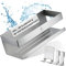 EDELZ® Bad Duschablage Duschkorb ohne Bohren – Shampoo Halterung für Dusche zum Kleben aus rostfreiem mit original 3M Klebepads, 2 beweglichen Haken, extra Rasiererhalter (Edelstahl-Silber)