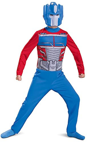 Disguise Offizielle Kids Transformers Optimus Costume, Bumblebee Kostüm Kinder, Optimus Prime Kostüm Kinder, Bumblebee Transformer Kostüm, Halloween Kostüm Kinder Prime M