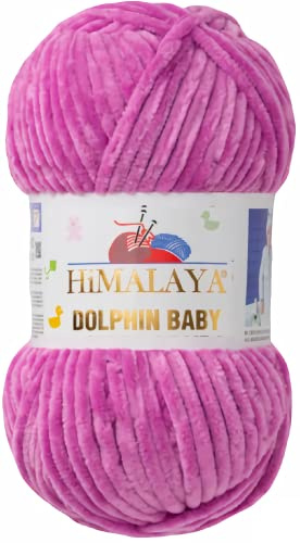 Strickfein Himalaya Dolphin Baby Wolle Garn Baumwolle Strickwolle zum Stricken häkeln (80356 Flieder Hell)