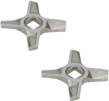 Wessper Fleischwolf Klinge, Edelstahl Fleischwolf Messer für Zelmer, Kammer Nummer 5, 586.5, 786.5, 896.5, Fleischwolf Ersatzteil Kreuzmesser für Elektrische oder manuelle, Dicke der Klinge 5mm
