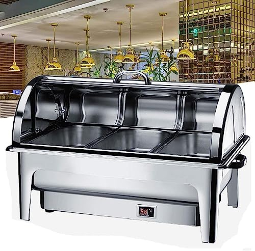 Chafing Dish Calentador de Comida Electrico, 9L Servidor de Buffet Calentadores de Comida y de Platos, Bufés, Banquetes, Fiestas en Casa