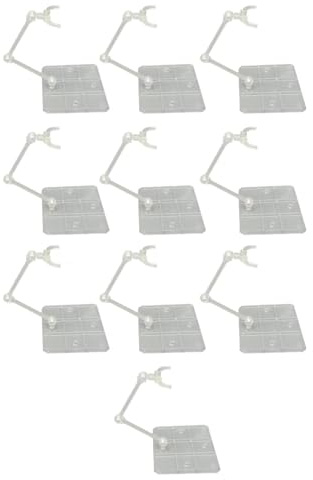Tbest 10 Juegos de Soporte de Figura de Acción, Soporte de Exhibición de Figura de Anime Acrílico Transparente, Base de Soporte