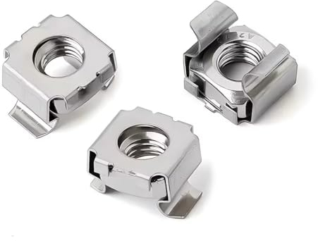 SYDARSYN M4 Tuercas Enjauladas de Acero Inoxidable Tuercas Prisioneras Tuerca Enjaulada para Montaje en Rack M4 (10 Piezas)