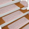 JUDYY Stufenmatten 15 STK Treppenmatten, Treppenstufen Matten, Teppich Treppenstufen, Treppenteppich, Treppenauflagen Teppich, 65x25 cm Weiß und Rosa