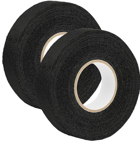 On1shelf® Black Wiring Loom Harness Cloth Tape for Car & Motorcycle Electricals | Heat-Resistant | 9mm, 15mm, 19mm, 25mm x 15m | Durable & Flexible (2, 15MM)