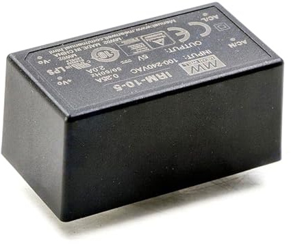 DynMach IRM-10-5 – 10 W 5 V 2 A kompakt strömförsörjning för maskiner, inlopp 85–305 VAC, drift från -30 °C till +70 °C, låg EMI