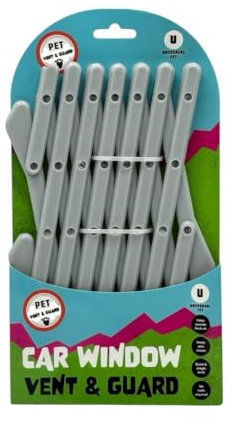 Pet Guru Car Window Vent & Guard for Dogs Puppies and Cats Universal Adjustable Lattice Telescopic Fence (Grey, 2)
