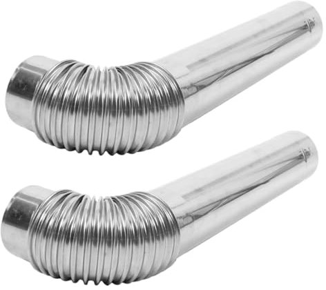 Hemobllo 1 Ensemble De Cheminée D'Échappement De Cheminée Poêle À Bois Poêle De Camping Poêle De Finition De Cheminée Petit Conduit De Cheminée Acier Inoxydable Argenté