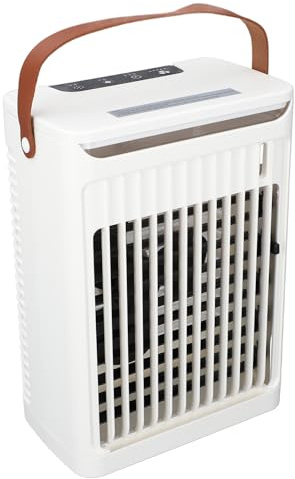 Enfriador de Ventilador de Humidificador de Aire Acondicionado Portátil con Tanque de 680 Ml 2 Nieblas Frías 5 Velocidades 2 Nieblas Frías y 7 LED Mini Aire Acondicionado