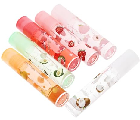UKCOCO Pomada Labial Transparente Sabor a Fruta 6 Piezas Hidratante y Nutritiva para Labios Secos y Agrietados Apta para Todo Tipo de Piel Uso Diario Viaje